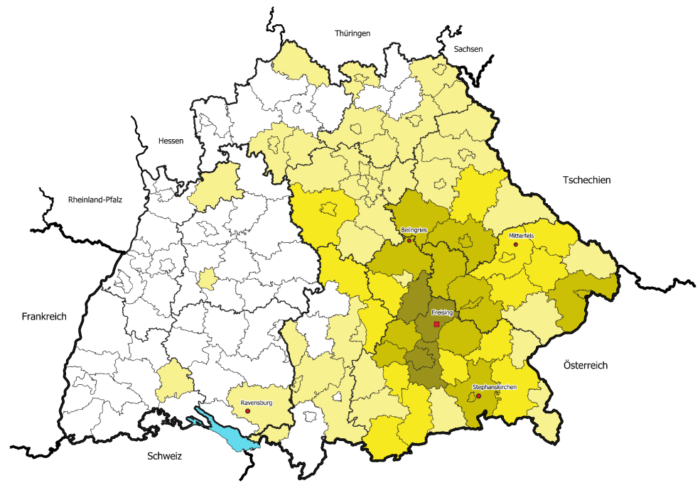 Bisherige Projektschwerpunkte in Bayern Regelmäßig sind wir auf Anfrage auch in anderen Bundesländern tätig.